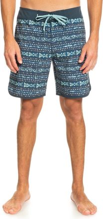 Quiksilver Boardshorts QUIKSILVER Surfsilk Scallop 18, Herren, Gr. 28(XS), blau (midnight navy), Obermaterial:53% Microfaser, 35% Microfaser, 12% Elasthan;, Hose