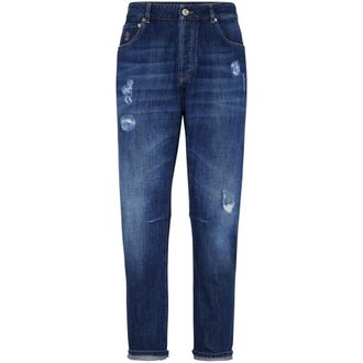 Brunello Cucinelli Distressed-finish Straight-leg Jeans