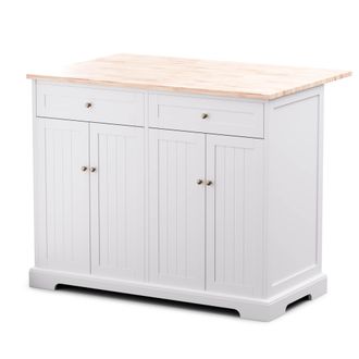 Blumfeldt Blumfeldt Etsu Isla De Cocina Encimera Extensible 2 Cajones 4 Puertas Como Mesa De Comedor