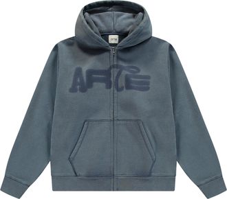 Arte Fadeout Faded Graphic Zip-Up Hoodie