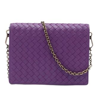Bottega Veneta Pre-owned Clutches, female, Purple, Size: ONE SIZE Pre-owned Wallet on Chain
