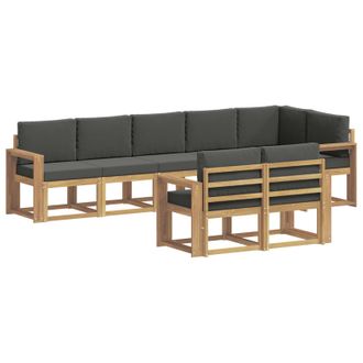 vidaXL Conjunto De Sof&aacute;s De Exterior 8 Pcs Blanco Y Antracita Vidaxl
