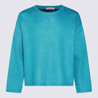 Valentino Garavani Sky Blue Silk Sweater