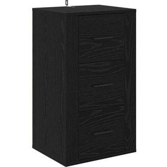 vidaXL Vidaxl - Sideboard with Drawer Black oak 40 x 33 x 70 cm Engineered wood