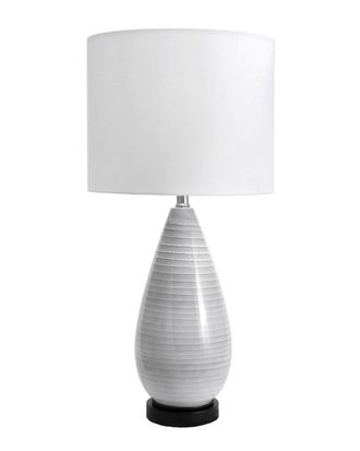 nuLOOM Nuloom 27In Aleja Glass & Metal Linen Shade Table Lamp