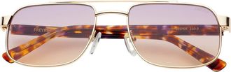 Freyrs Eyewear Vesper Aviator Sunglasses in Gold /Sunset at Nordstrom