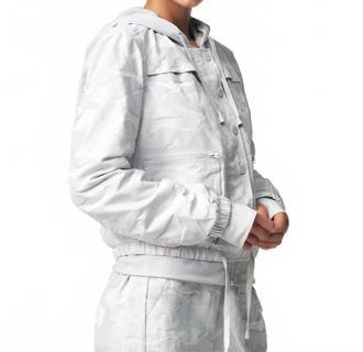 Blanc Noir Skyfall Aviator Jacket In Light Grey Camo