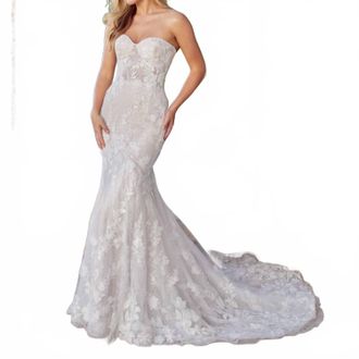 Casablanca Angelina Wedding Dress In Nude/ivory