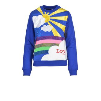 Love Moschino Blue Cotton Womens Sweatshirt