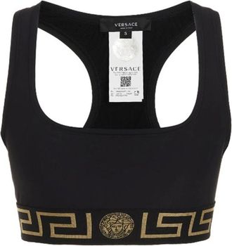 Versace Dames, Tops, Zwart, Maat: 2XS Polyamide