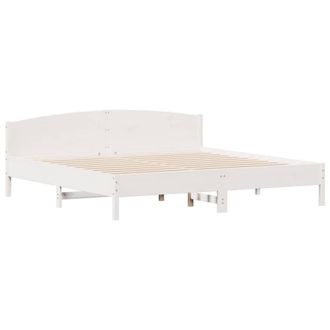 Berkfield Home Beautiful Bed Frame without Mattress White 180x200 cm Super King