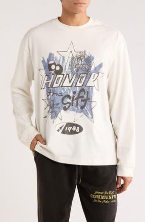 Honor The Gift Pop Art Long Sleeve Cotton Graphic T-Shirt in White at Nordstrom Rack, Size Xx-Large