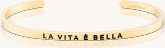Mantra La Vita &Egrave; Bella bracelet in Yellow Gold at Nordstrom