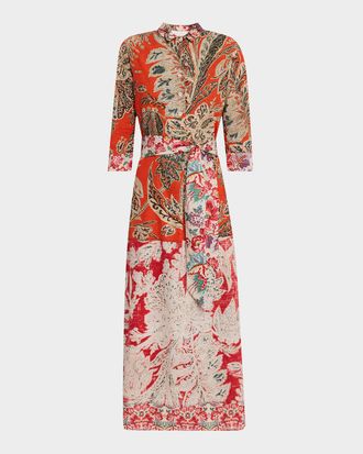 パーティードレス PIERRE LOUIS MASCIA 12153 Dresses Dress Adanastr ADANASTR Wrap Dress Silk Dresses in MULTICOLOR - female