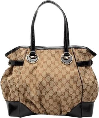 Gucci Pre-owned Handbags, female, Brown, Size: ONE SIZE Pre-owned The Full Moon Tote Bag