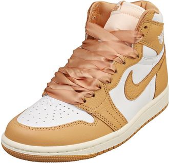 Nike AIR Jordan 1 Retro HI OH Womens Fashion Trainers in White Gold - 6.5 UK