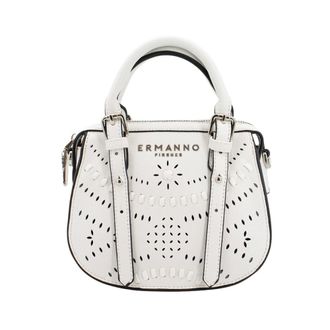 Ermanno Scervino Handbags, female, White, Size: ONE SIZE Perforated Handbag