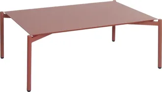 Hhg Hhg - Tavolino Da Giardino In Alluminio 594, Tavolo Da Salotto Per Esterni Da Caff&egrave; Da Balcone, 105x65cm, Terracotta