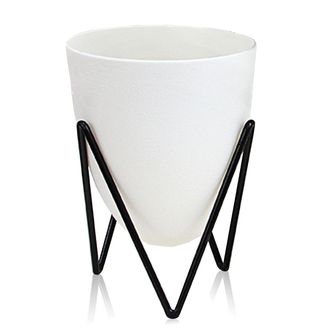 tomasucci Maceta de autorriego para exterior/interior Poppy Small, blanca