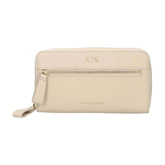 A|X Armani Exchange Wallets & Cardholders, female, Beige, Size: ONE SIZE Zip Wallet