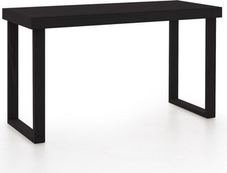 HOGAR 24 Escritorio de madera maciza natural, color negro