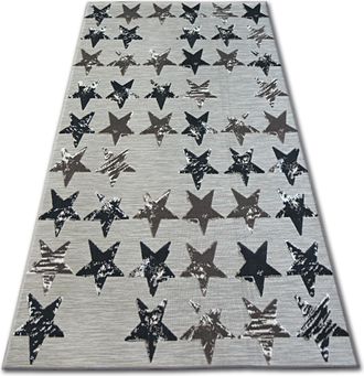 RugsX Rugsx - Alfombra Lisboa 27219/975 Estrellas Estrellitas Marr&oacute;n Brown 120x170 Cm