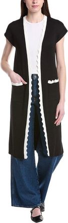 T Tahari Extended Sleeve Long Vest