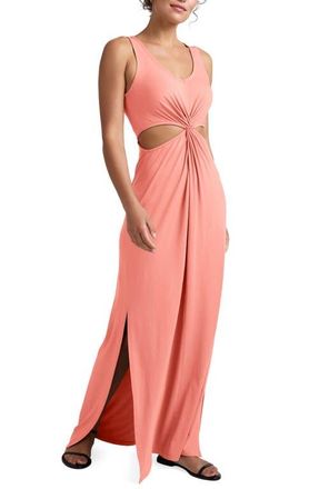 Beyond Yoga Around The World Cutout Detail Maxi Dress in Dreamsicle at Nordstrom, Size X-Large
