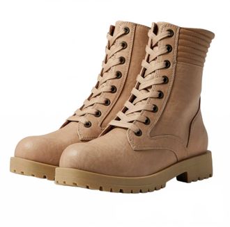Blowfish Womens Athena Lace-Up Boot In Beige