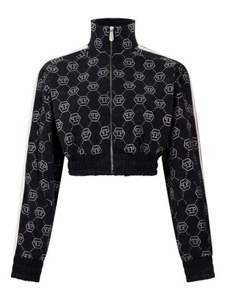 Philipp Plein monogram crystal sweatshirt - Black