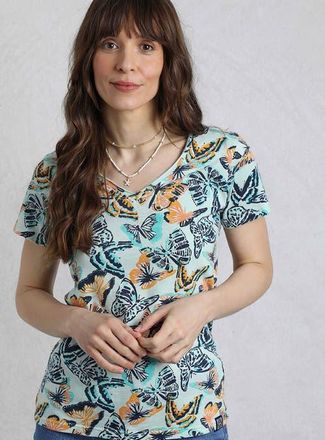 Weird Fish Merica Printed Jersey T-Shirt in Seafoam at Nordstrom, Size 14