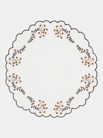 Los Encajeros Spring Embroidered Linen Placemats (Set of 4)