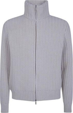 Barba Wool Cashmere Viscose Volledige Rits Trui - Heren - Vesten - Beige - XL - Wol - Truien & Vesten