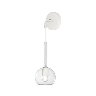 Top-Light Applique Contemporanea Future Metallo Bianco Vetro Trasparente 1 Luce E27