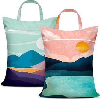 OEM Bolsas De Lavander&iacute;a De Viaje - Impermeables Con Asas - Lavables - Aptas Para Viajar - Aptas Para Uso En Seco Y H&uacute;medo - Juego De 2 - Estilo A