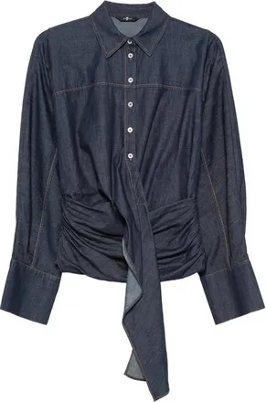 7 For All Mankind Tie-waist Long-sleeve Shirt