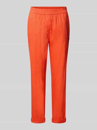 Marc Cain Stoffhose aus Leinen-Mix mit franz&ouml;sischen Eingrifftaschen in Koralle, Gr&ouml;&szlig;e 34