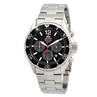 Orient Sports Solar Powered Chronograph Black Dial Mens Watch RA-TX0202B10B