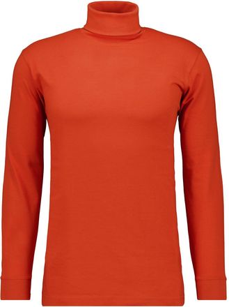 Ragman Mens Basic Long Sleeve Turtleneck Shirt, orange, XL