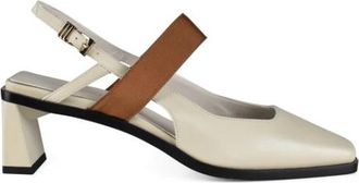 Anest Collective Kidskin Slingback - Dames - Pumps - Wit - 35 EU - Leer - Schoenen