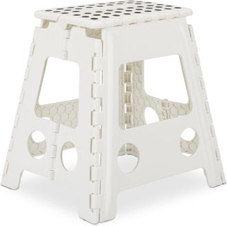 OEM Taburete Plegable, Pl&aacute;stico, Altura 39,5 Cm, Capacidad De Carga 120 Kg, Ba&ntilde;o, Camping