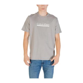 Calvin Klein Heren, Tops, Grijs, Maat: XL Katoen