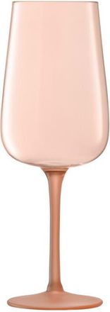 LSA Arc Contrast Set of 4 Flute Glasses in Coral at Nordstrom