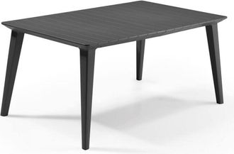 Dmora Dmora - Mesa De Jard&iacute;n Brockville, Base De Picnic, Mesa De Comedor De Jard&iacute;n, Banco Multiusos Para Exterior, 157x98 H74 Cm, Antracita