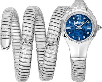 Just Cavalli Womens JC1L271M0015 Ladies Signature Snake Ravenna Watch - Silver - One Size