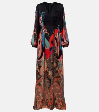 Etro Paisley silk gown