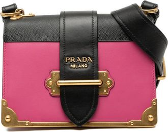 Prada 2010-2025 Saffiano Trimmed City Calf Cahier crossbody bag - Zwart