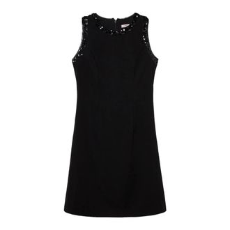 Oltre Kleedjes, Dames, Zwart, XL, Pailletten, Kokerjurk met paillettenrand