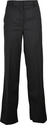 Liu Jo Straight Trousers, female, Black, Size: L Chino Trousers