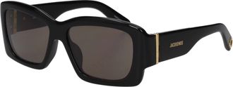 Jacquemus Damens Sonnenbrille Acetat Schwarz